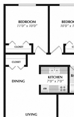 Two Bedroom One Bath